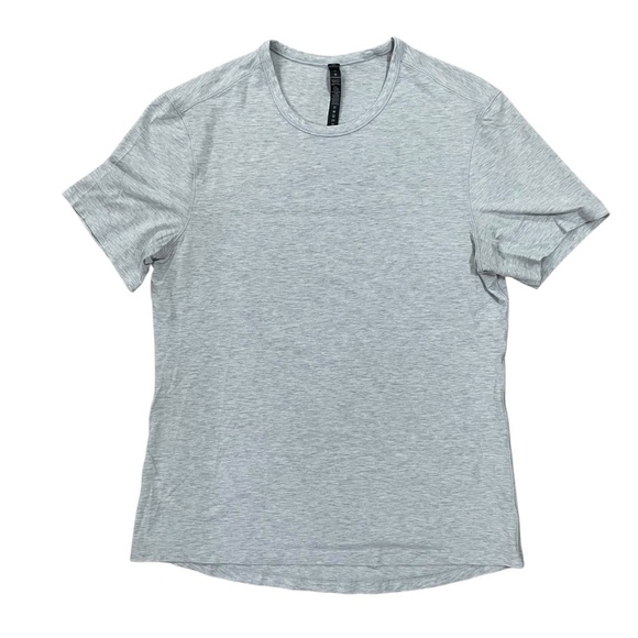 Lululemon 5 Year Basic Tee Shirt Updated Fit Heather Core Light Grey Size Medium - Picture 1 of 8